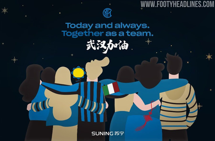 Inter de Milán Llevara una insignia especial en el Derby Milano en apoyo de la ciudad china Wuhan