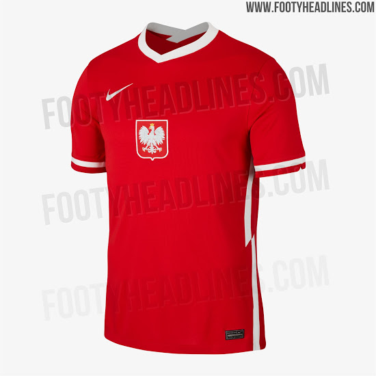 Camiseta de visitante de Polonia para la Euro 2020