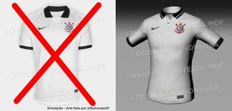 Camiseta de local, visitante y alternativa del Corinthians 2020-2021