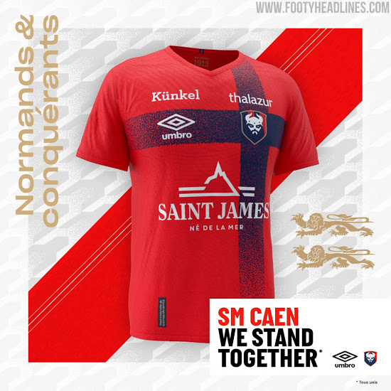 Camiseta de Local, Visitante y de Portero del SM Caen 2020-2021