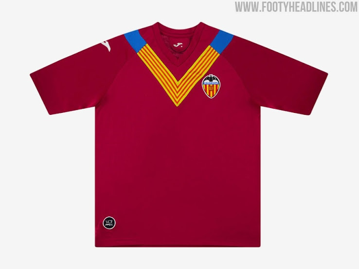 ​​Colores de las camisetas de Local, Visitante y Alternativa del Valencia FC 2021-2022