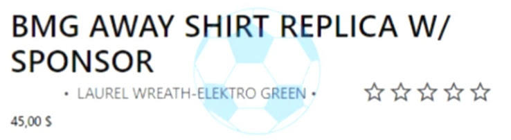 Colores de las Camisetas de Local, Visitante y Alternativa del Borussia Mönchengladbach 2021-2022