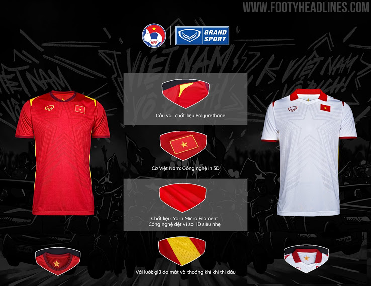 Camisetas de Local, Visitante y Portero de Vietnam 2021