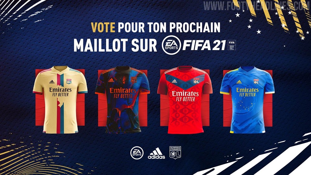 Votación de la 4ª equipación digital del Olympique de Lyon de Adidas