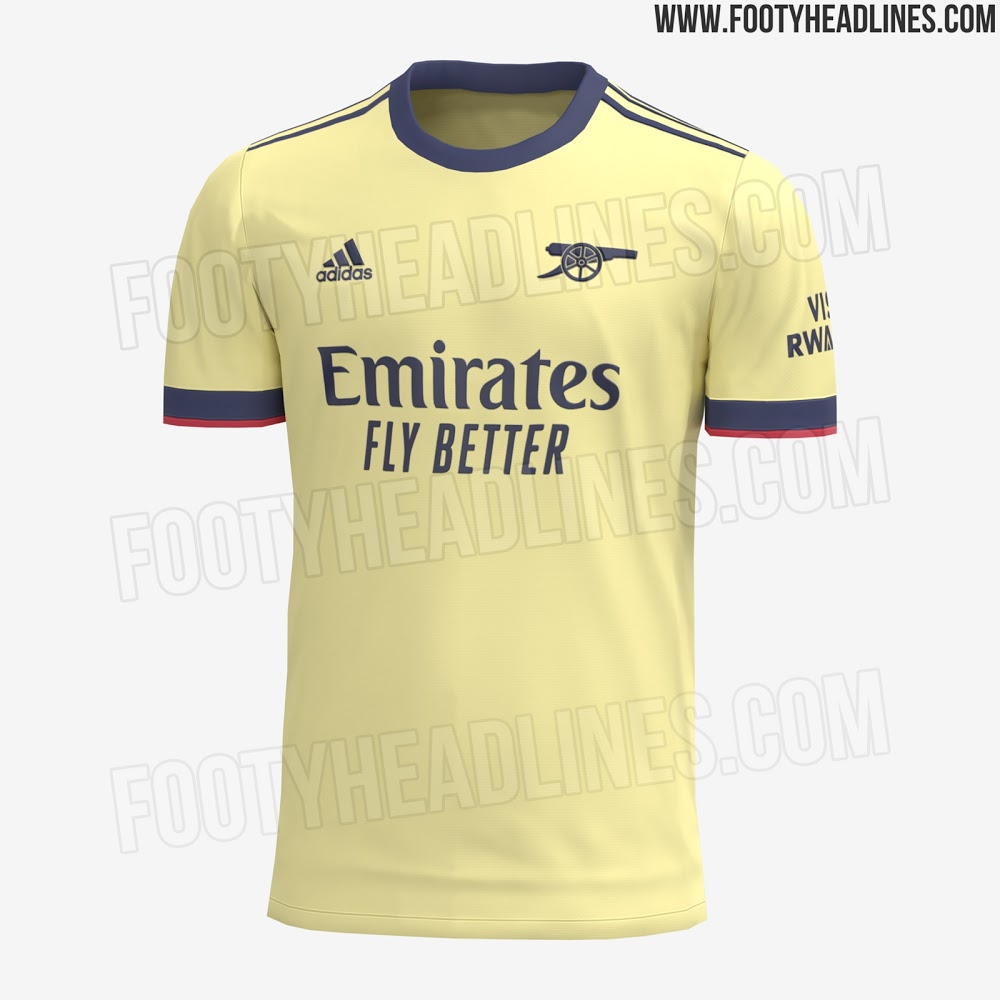 Camisetas de Local, Visitante y Alternativa del Arsenal 2021-2022