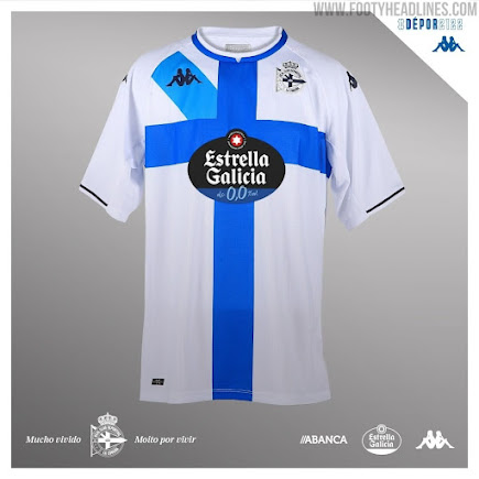 Kappa Tercera Equipación RC Deportivo de La Coruña Camiseta Unisex Adulto 