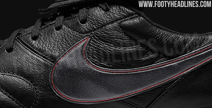 Elegante Negro / Rojo Nike Premier II Anti-Zuecos Botas de Filtrado