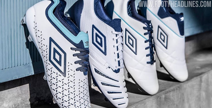 Colección de botas de fútbol Umbro "White Blue"