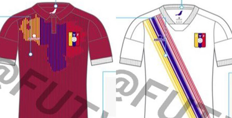 Propuesta de las Camisetas de Local y Visitante de Venezuela 2020-2021 Hecha por Romain Soisrts