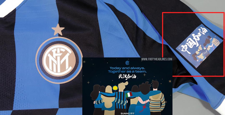 Inter de Milán Llevara una insignia especial en el Derby Milano en apoyo de la ciudad china Wuhan